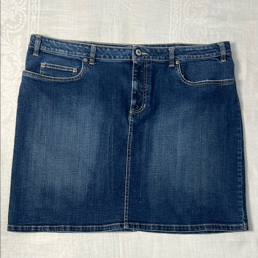Life Is Good Blue Denim Skirt